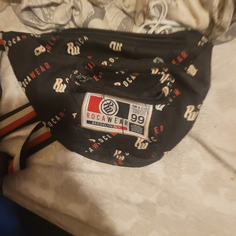 Rocawear Black and Red Logo Backpack